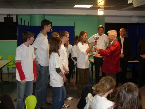 Le groupe de Mouvaux - Tourcoing re�oit sa coupe